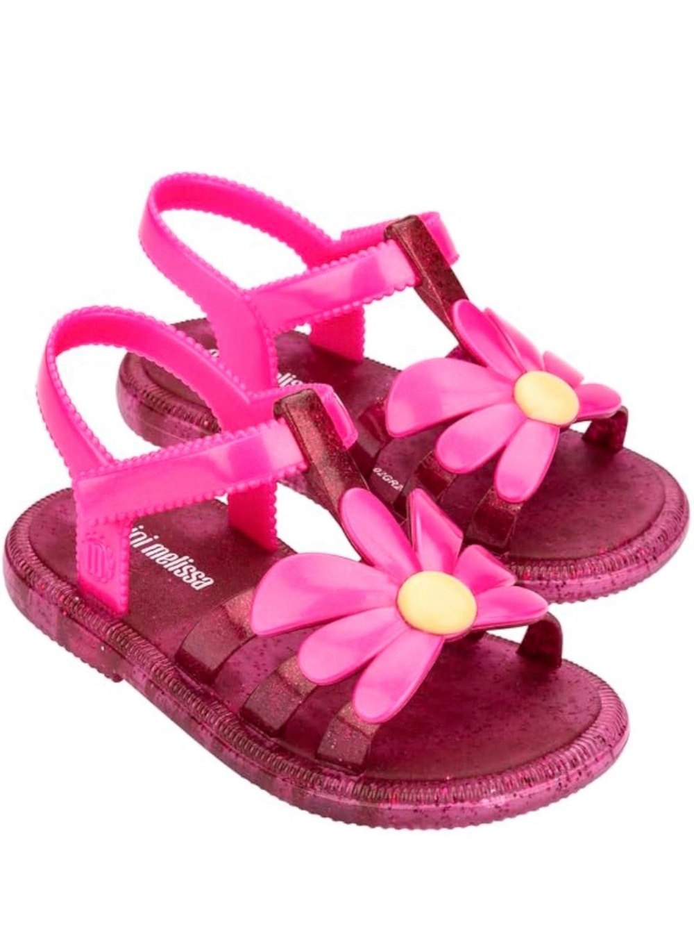Mini Melissa Hip Bloomy Sandal for Toddlers Pink Jellies Bubblegum Scent Size 8